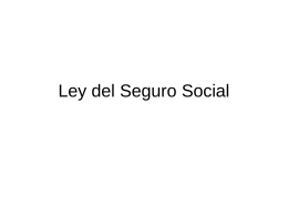 Ley del Seguro Social - International Center for Pension