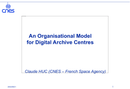 An Organisational Model for Digital Archive Centres