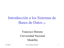 INTRODUCCION A LOS SISTEMAS DE BASES DE DATOS (2)