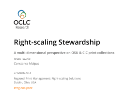 Right-scaling Stewardship