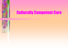 Culturally Competent Care