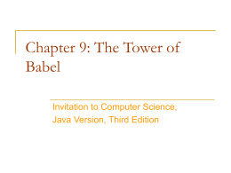 Chapter 9: The Tower of Babel