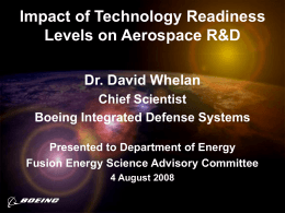 Impact of Technology Readiness Levels on Aerospace R&D