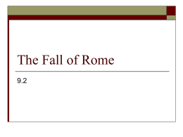 The Fall of Rome - Calhoun County Schools