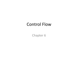 Control Flow - University of Alaska system