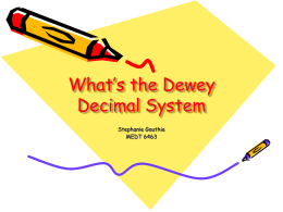 What’s the Dewey Decimal System
