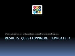Report results questionnaire template 1