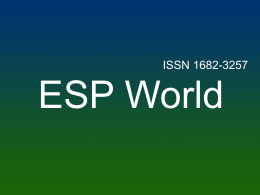 Слайд 1 - English for Specific Purposes World