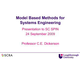Model Based Methods for Systems Engineering