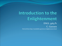 Introduction to the Enlightenment