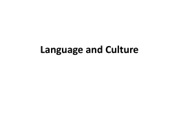 Language and Culture - Universiti Putra Malaysia
