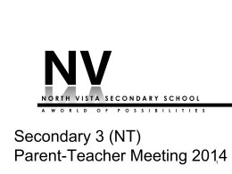 Secondary 4 Parent-Teacher Meeting 2014