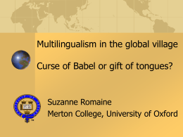 Multilingualism in the global village