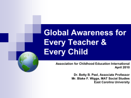 Global Awareness: - East Carolina University