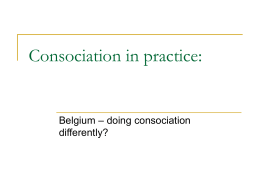Consociation in practice: - Memorial University of