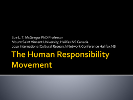 The Human Responsibility Movement: Augmenting …
