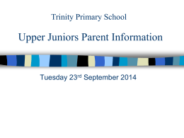 Year 6 Parents Meeting - Trinity Primary School
