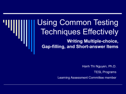 Using Common Testing Techniques Effectively