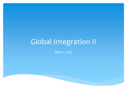Global Integration II