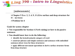 Ling 390 - Intro to Linguistics