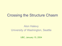 Crossing the Structure Chasm