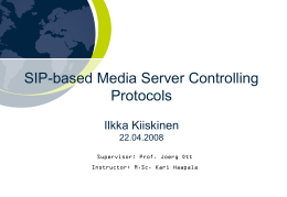 Media Server Controlling Protocols