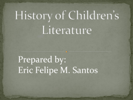 History of Children’s Literature