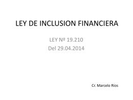 LEY DE INCLUSION FINANCIERA