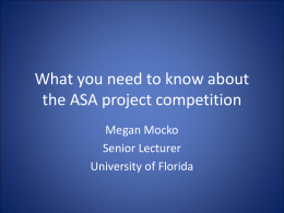 ASA project competition - American Statistical Association
