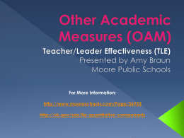 Other Academic Measures (OAM)