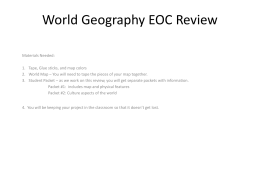 World Geography EOC Review - Alvin Independent School