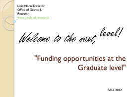 'Funding opportunities at the graduate level'