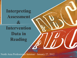 Reading Assessments & Interventions