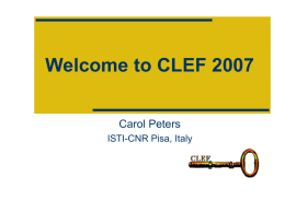 Welcome to CLEF 2005