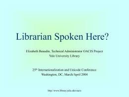 Languages - Yale University Library