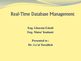 Real-Time Database Management