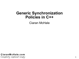 Generic Synchronization Policies in C++
