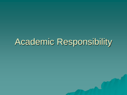 Academic Responsibility