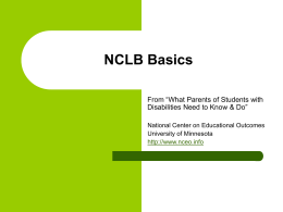 NCLB Basics - Gallaudet University