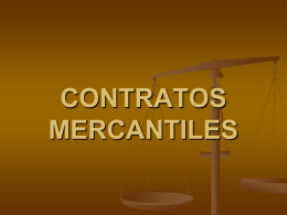 CONTRATOS MERCANTILES