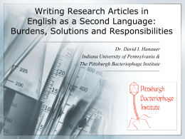 Researcher or Test Tube Cleaner? Phage Hunting and the