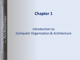 Computer Organization & Architecture