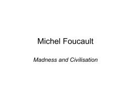 Michel Foucault - University of Warwick
