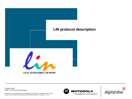 LIN protocol description - Freescale Semiconductor