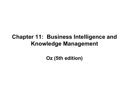 Chapter 8: Data and Knowledge Management