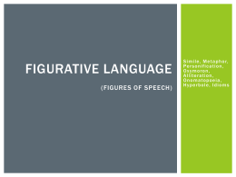 Figurative Language (figures of speech)
