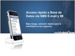 Access to database information via SMS E