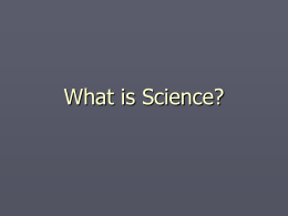 What is Science? - Weber State University