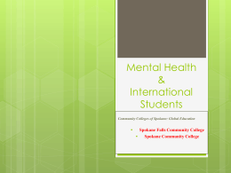 Mental Health & International Students