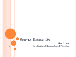 Survey Design 101 - Humboldt State University